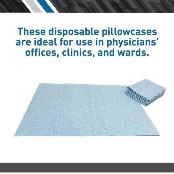 Medline Disposable Pillowcases Tissue/Poly Blue 100 count 21x30 - Picture 4 of 9